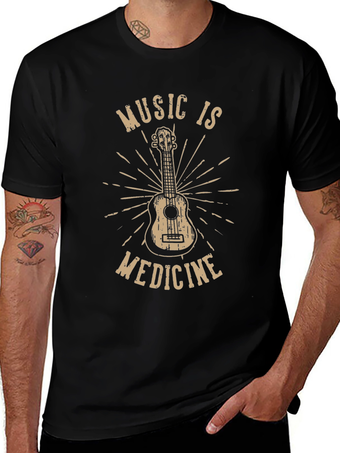 Music is Medicine Ukulele Graphic Tee