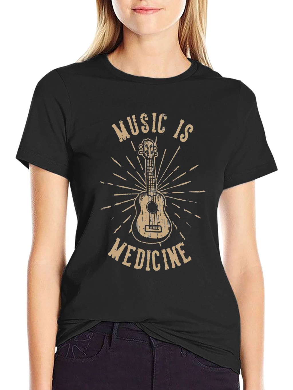 Music is Medicine Ukulele Graphic Tee