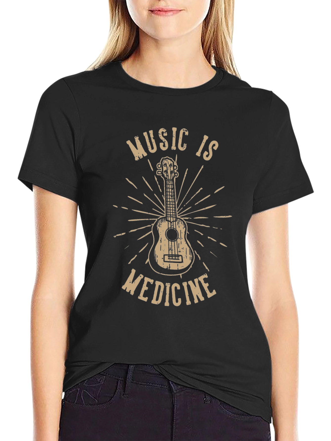 Music is Medicine Ukulele Graphic Tee