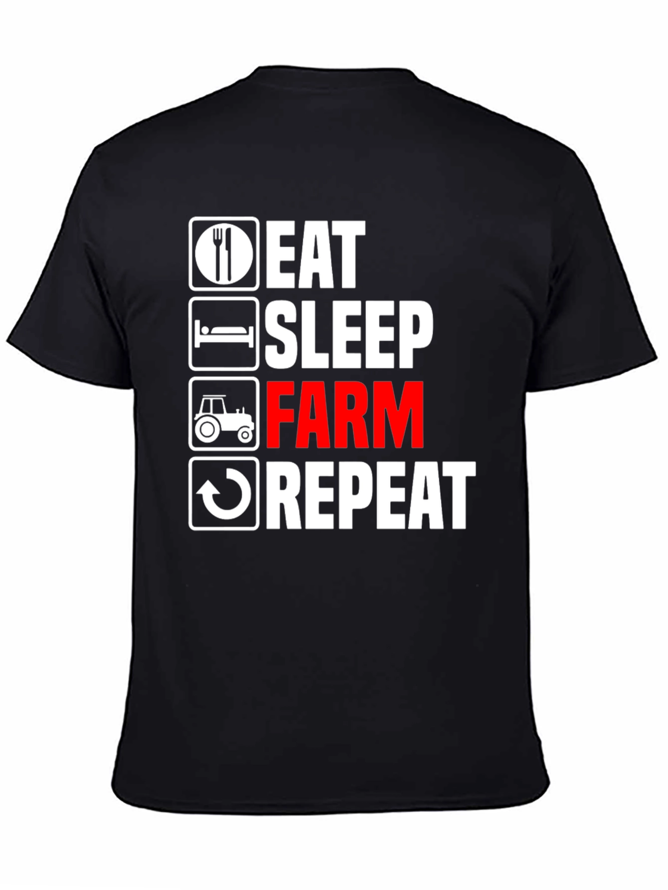Eat Sleep Farm Repeat Graphic Tee