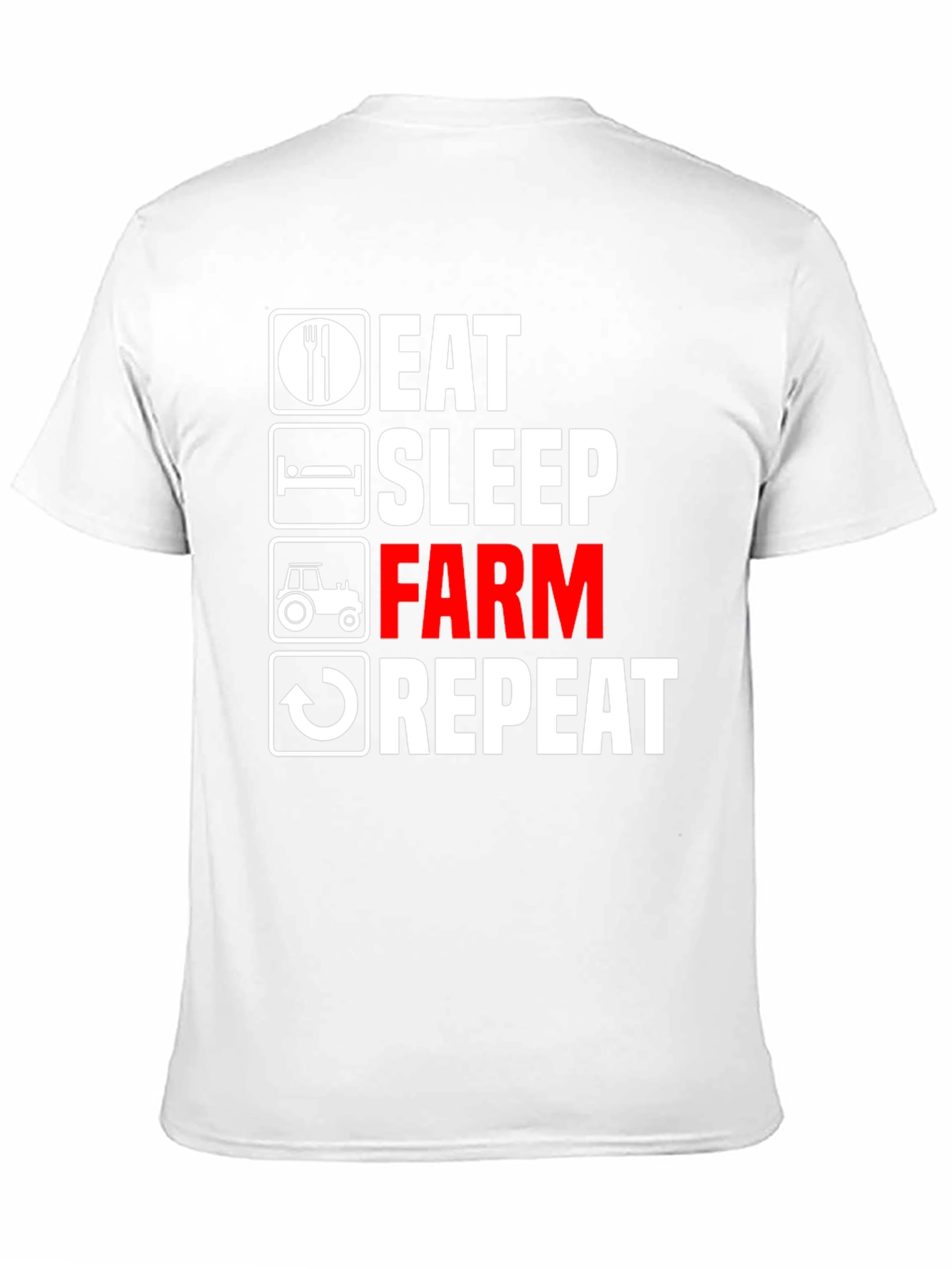 Eat Sleep Farm Repeat Graphic Tee