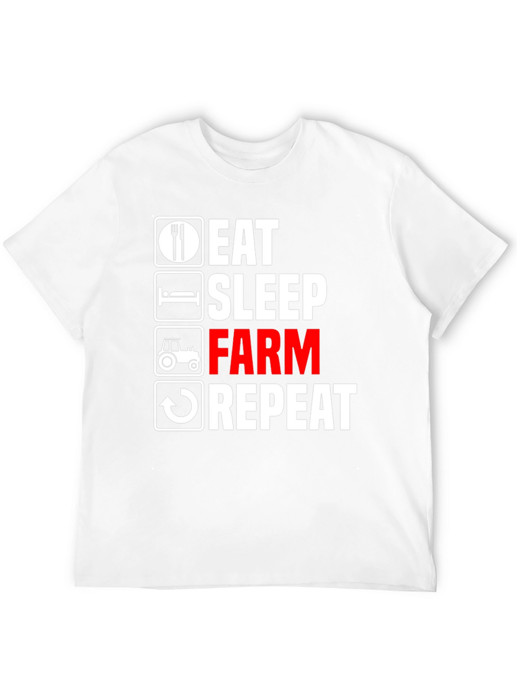 Eat Sleep Farm Repeat Graphic Tee