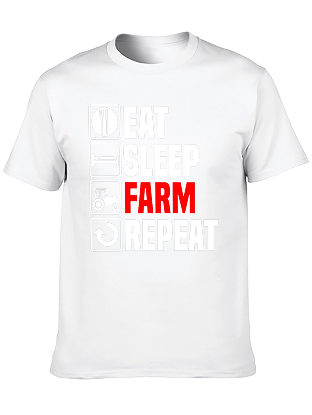 Eat Sleep Farm Repeat Graphic Tee