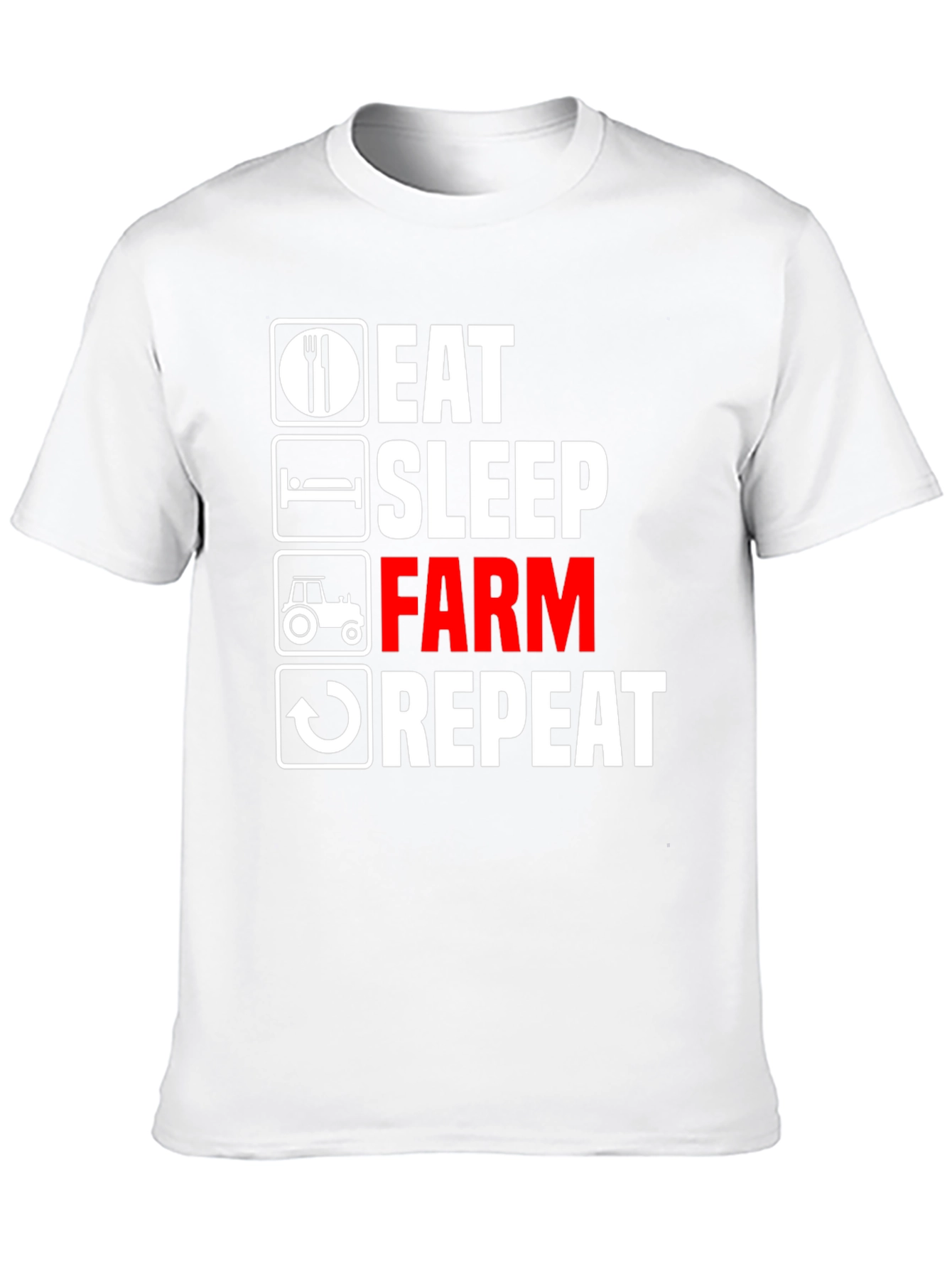 Eat Sleep Farm Repeat Graphic Tee