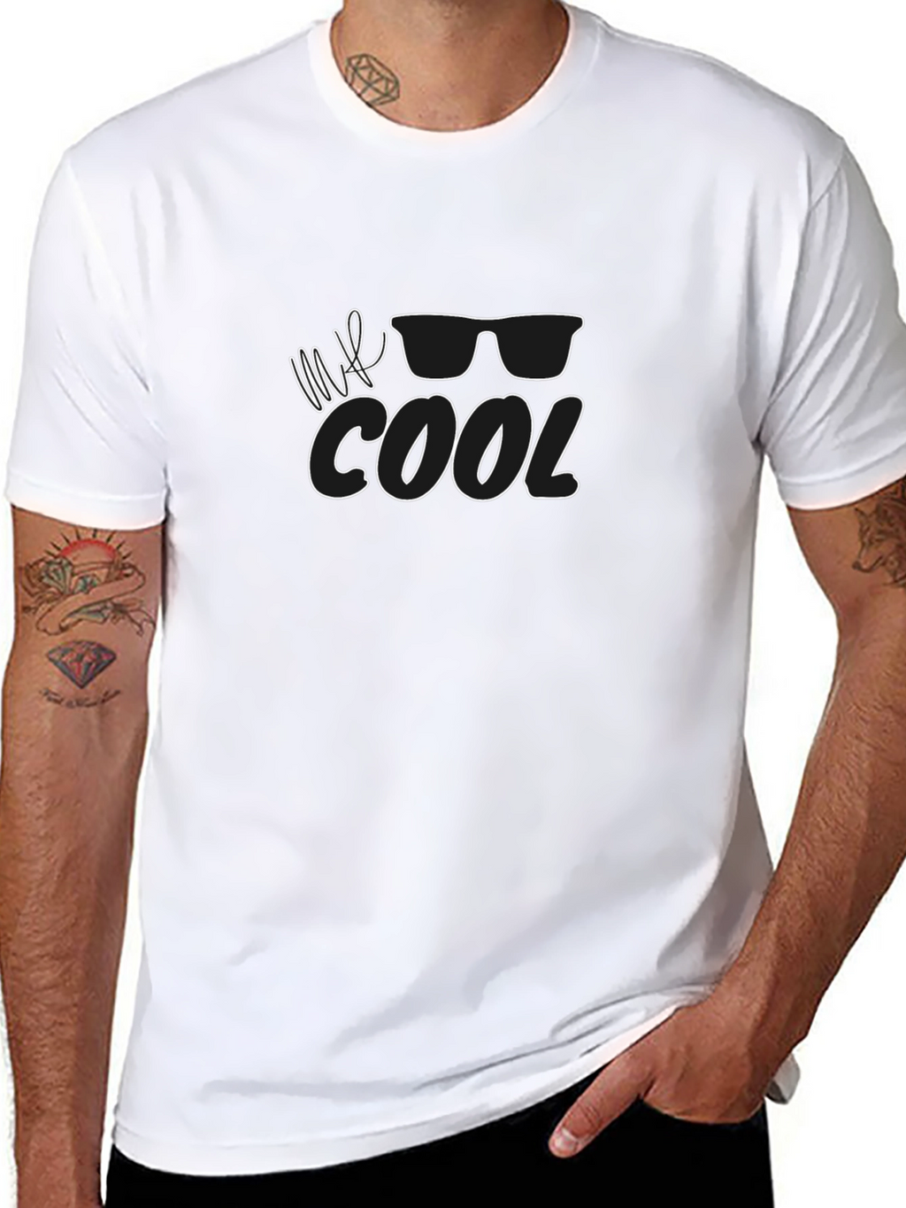 Mr. Cool Graphic Black T-Shirt