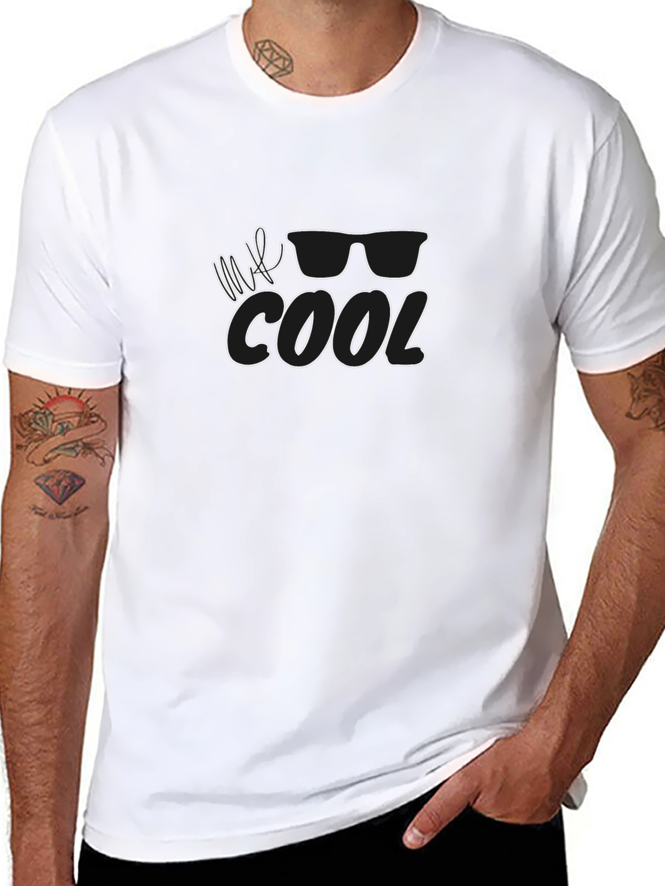 Mr. Cool Graphic Black T-Shirt