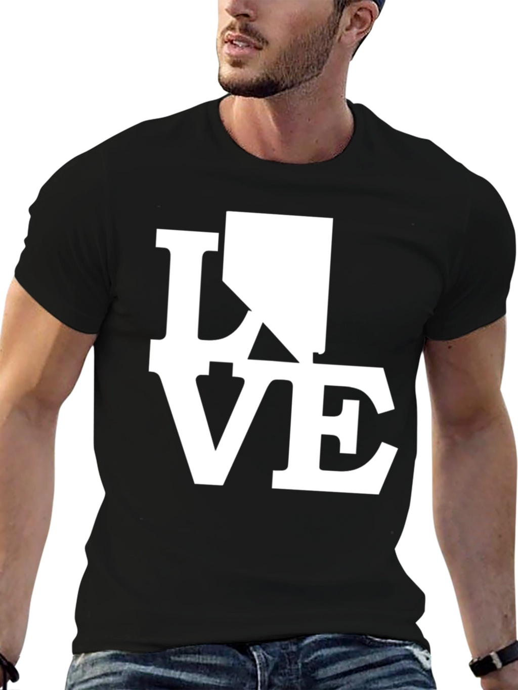 Nevada LOVE State Pride T-Shirt - Black