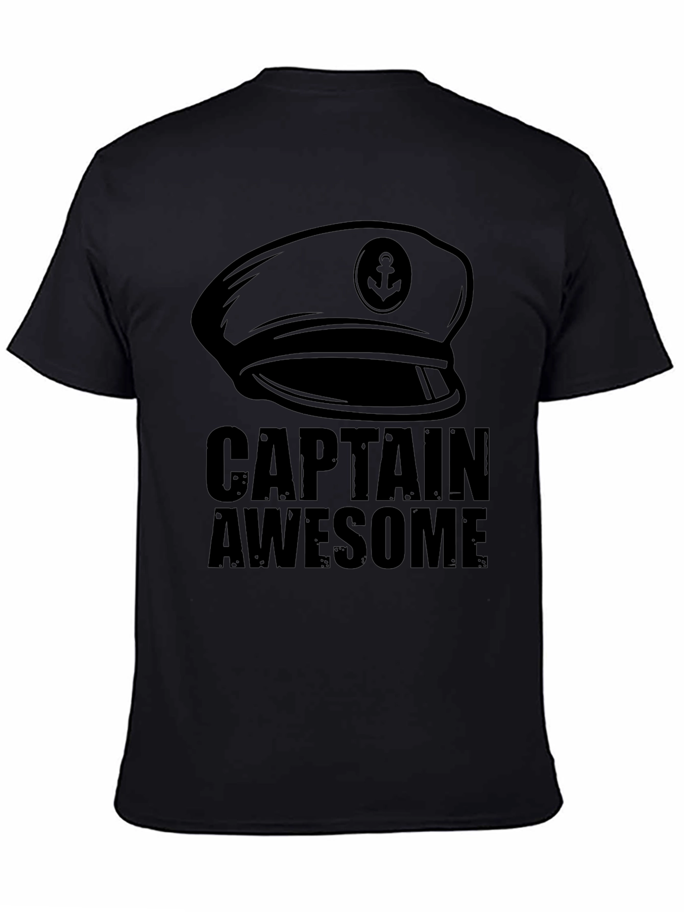 Captain Awesome Black T-Shirt