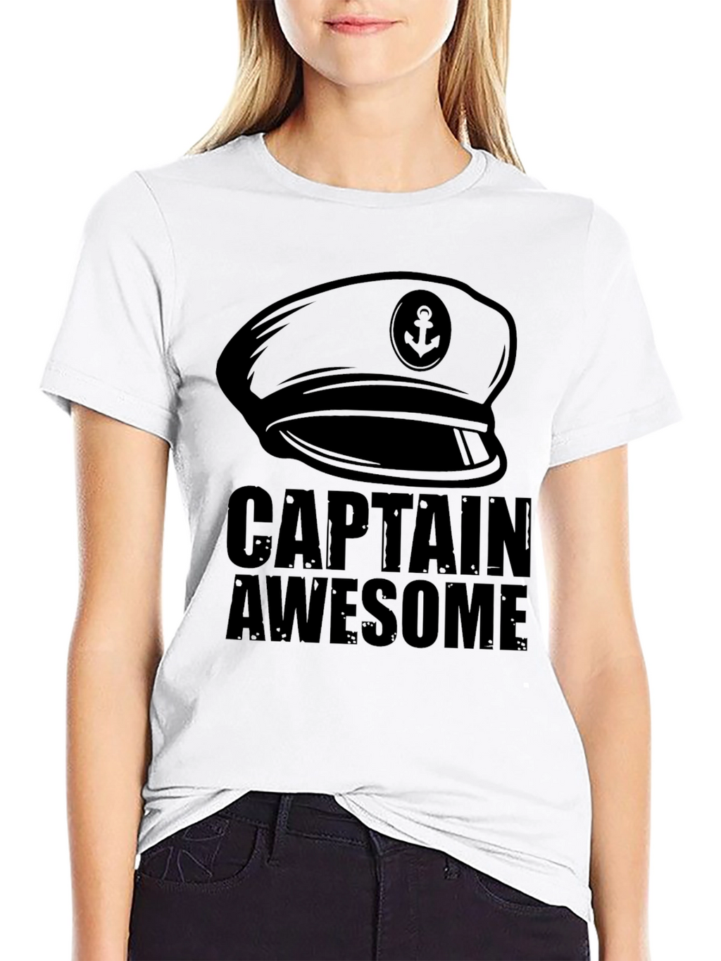 Captain Awesome Black T-Shirt