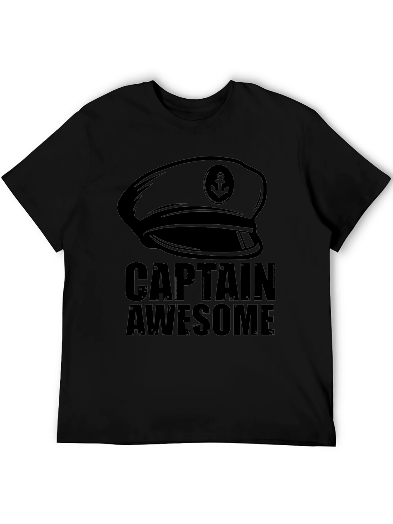 Captain Awesome Black T-Shirt