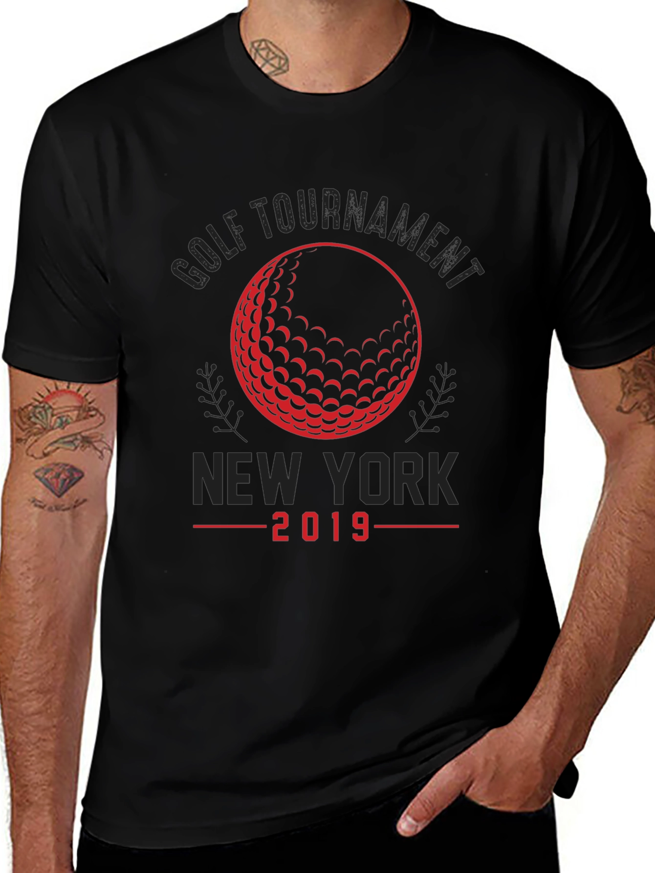 Golf Tournament New York 2019 Black T-Shirt
