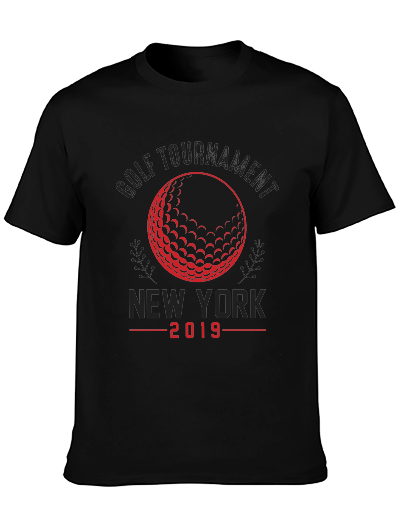Golf Tournament New York 2019 Black T-Shirt