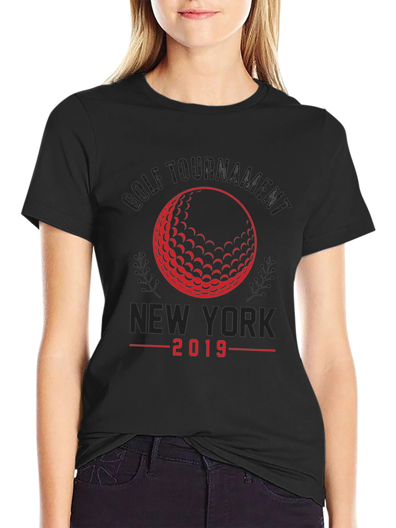 Golf Tournament New York 2019 Black T-Shirt