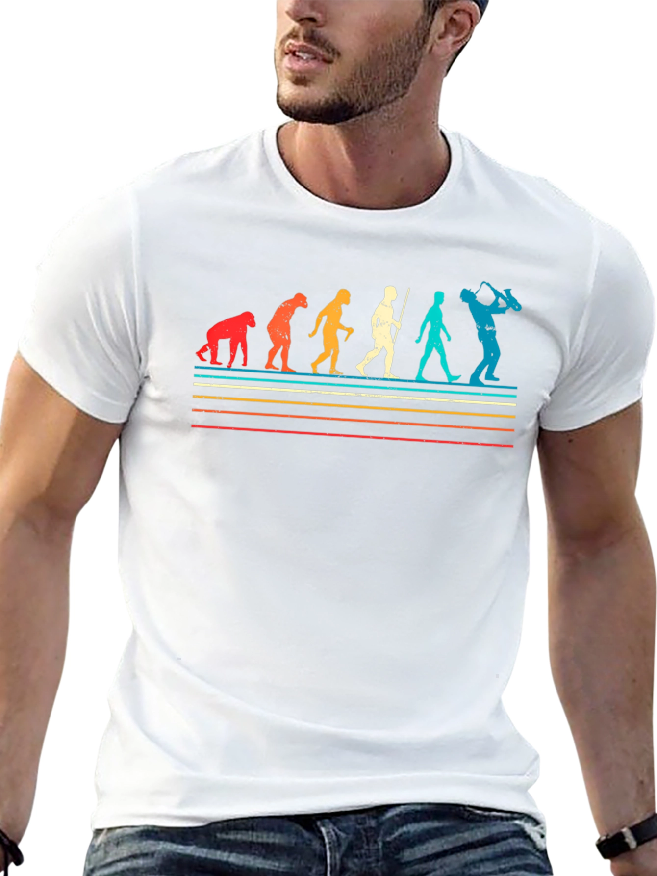 Evolution of Saxophone Player T-Shirt