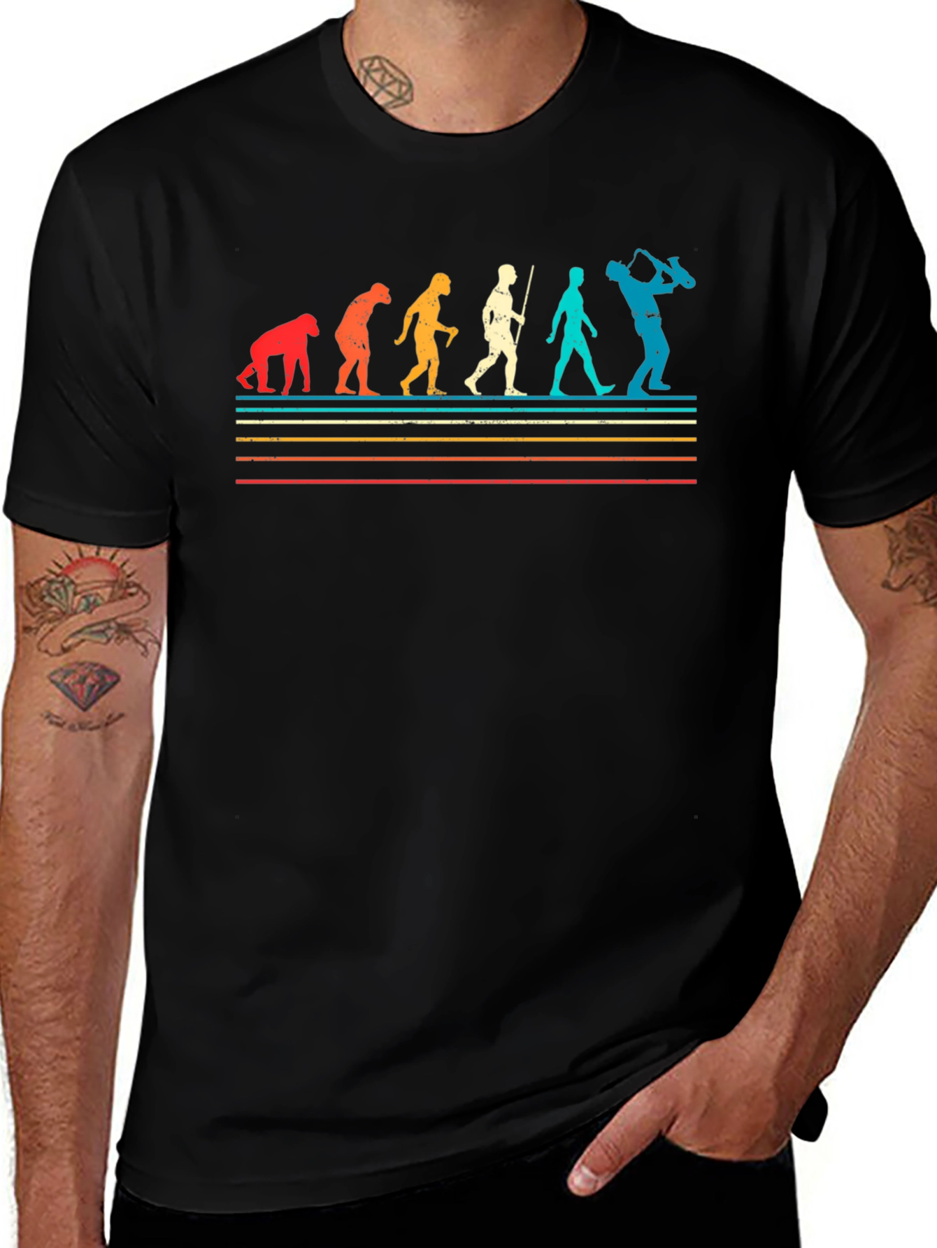 Evolution of Saxophone Player T-Shirt