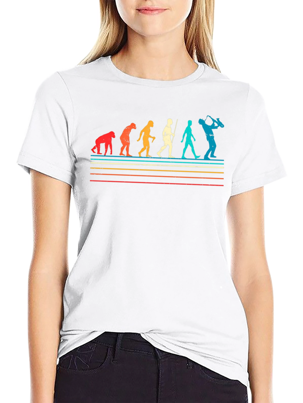 Evolution of Saxophone Player T-Shirt