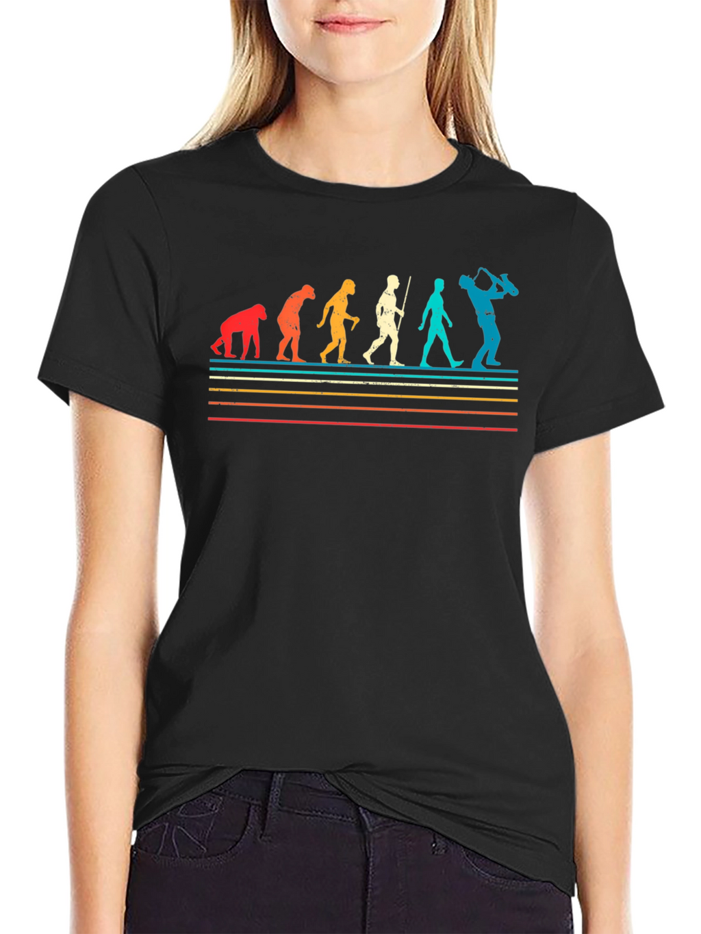 Evolution of Saxophone Player T-Shirt