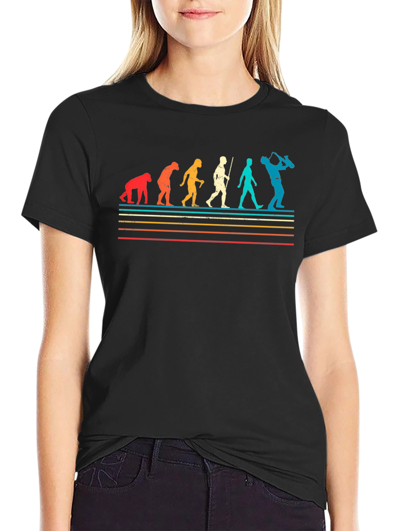 Evolution of Saxophone Player T-Shirt