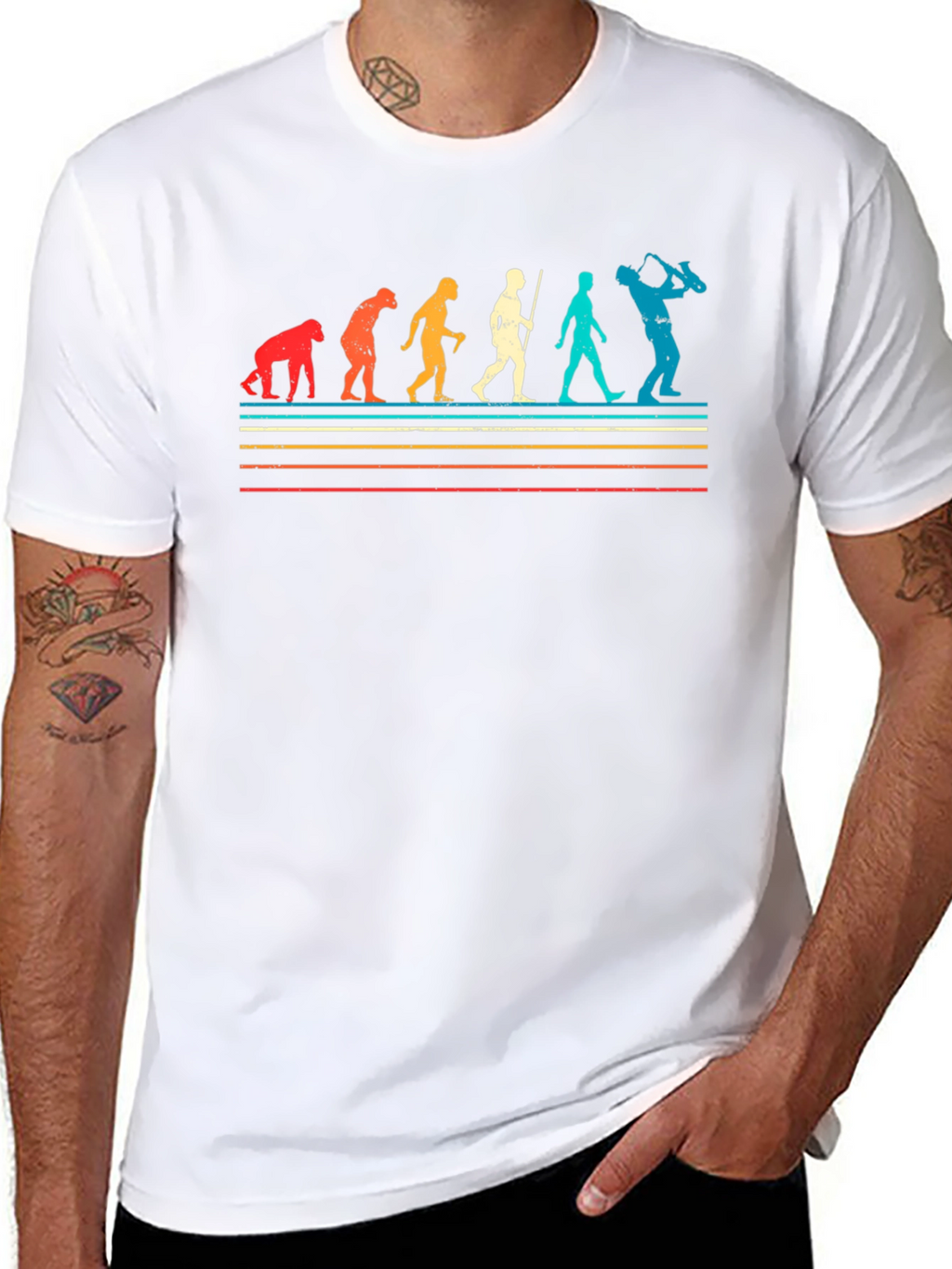 Evolution of Saxophone Player T-Shirt