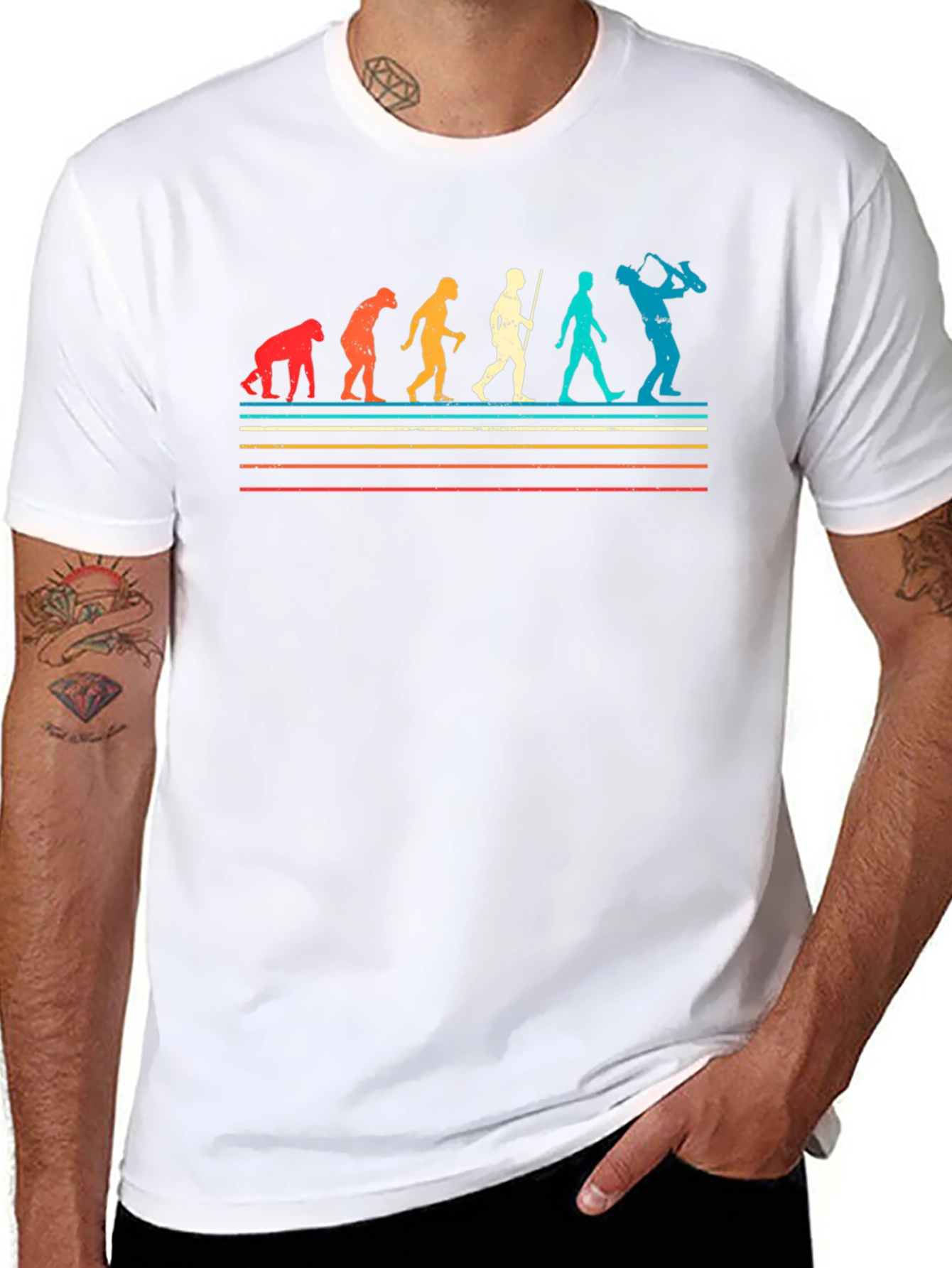 Evolution of Saxophone Player T-Shirt