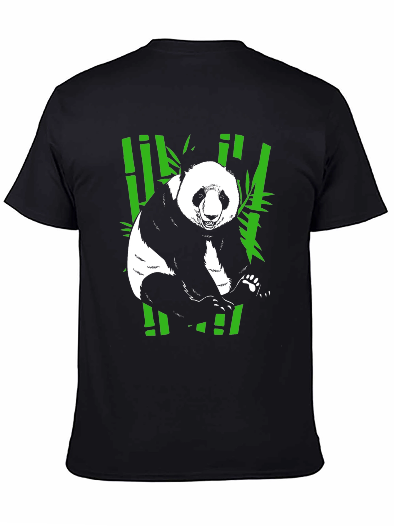 Panda Bamboo T-Shirt - Black Graphic Tee