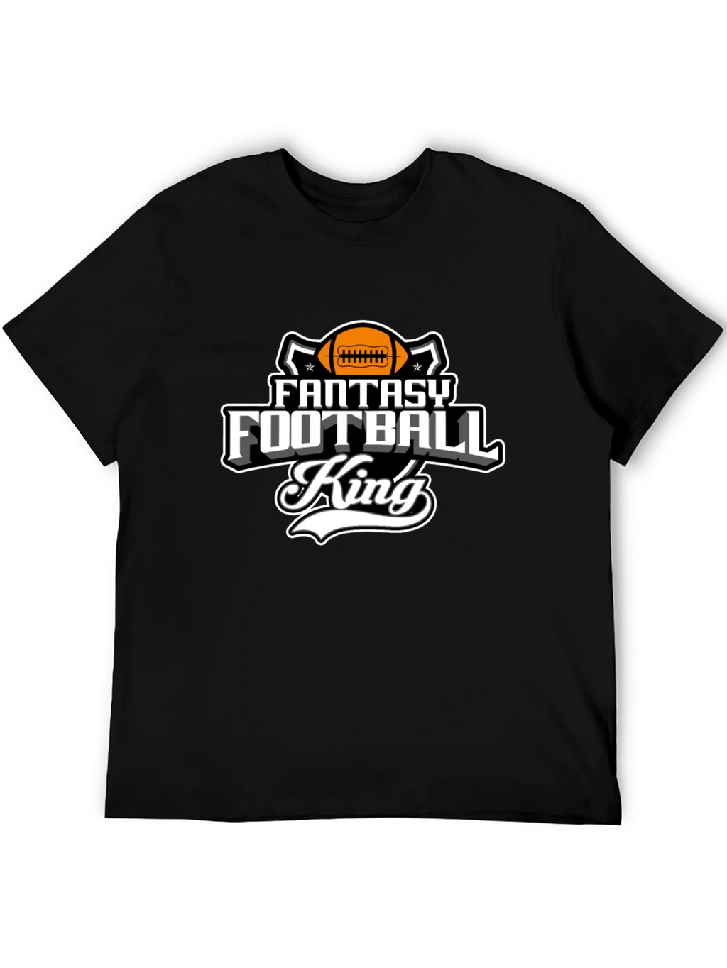 Fantasy Football King Black T-Shirt