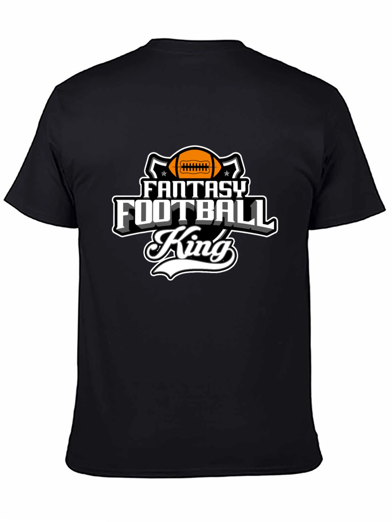 Fantasy Football King Black T-Shirt