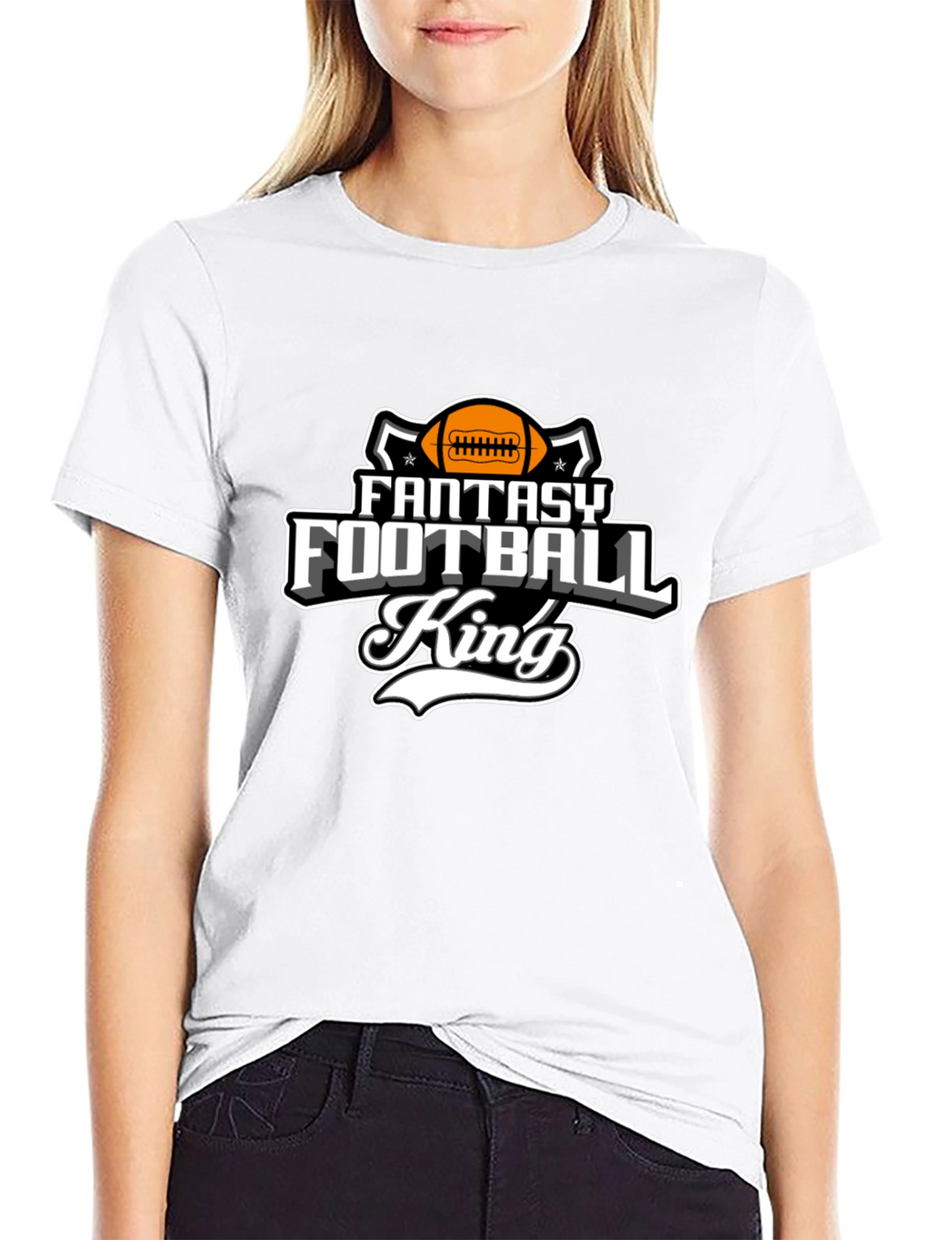 Fantasy Football King Black T-Shirt