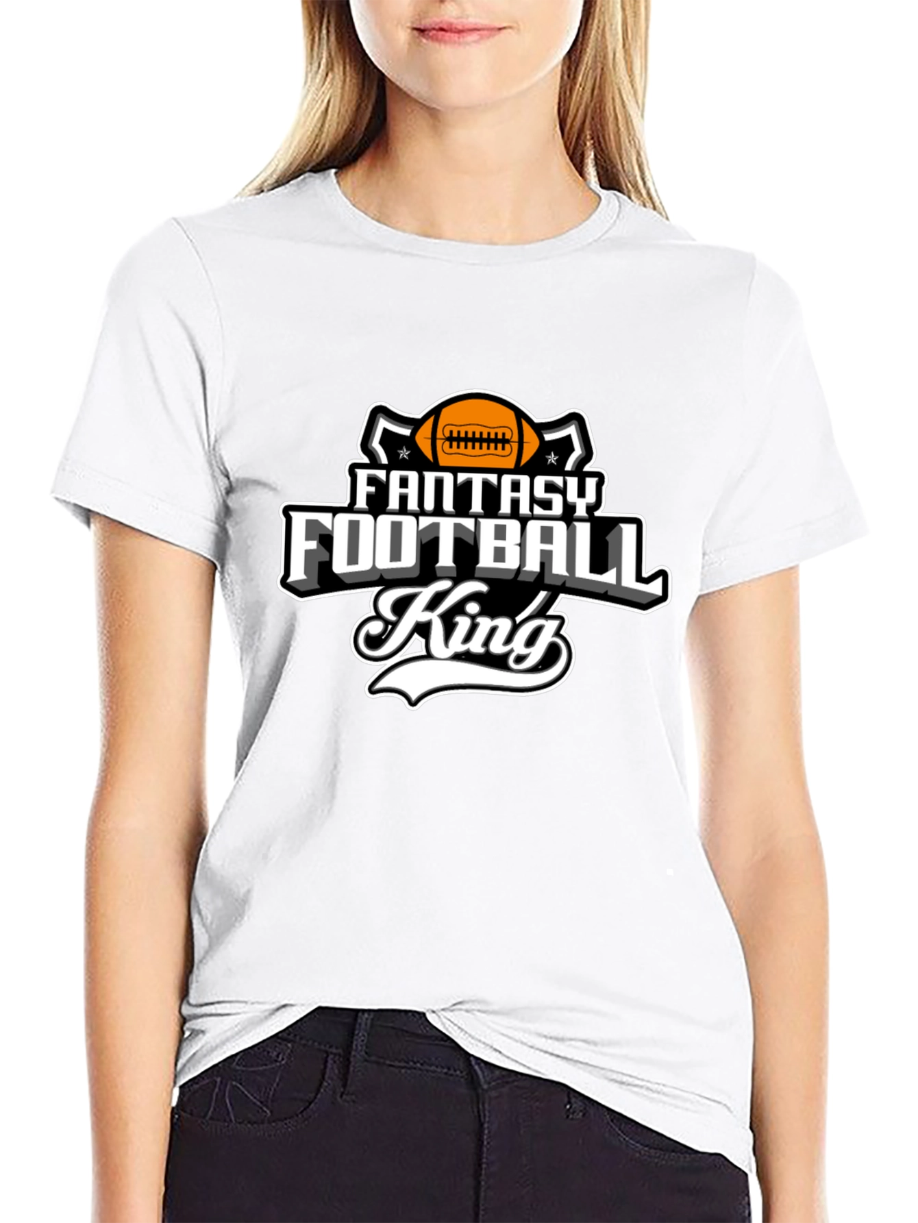 Fantasy Football King Black T-Shirt