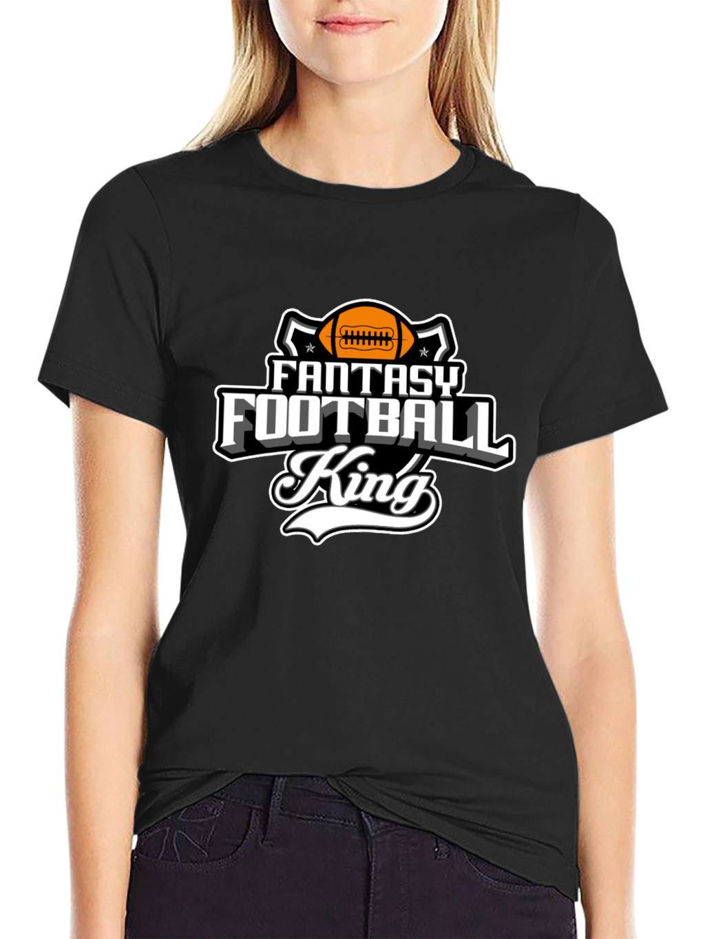 Fantasy Football King Black T-Shirt