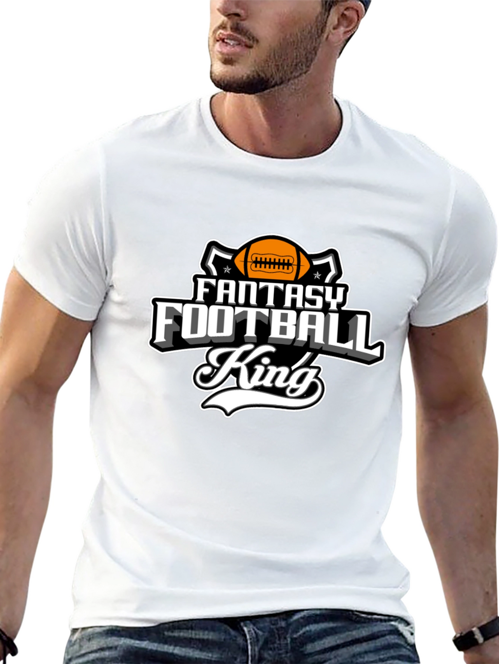 Fantasy Football King Black T-Shirt