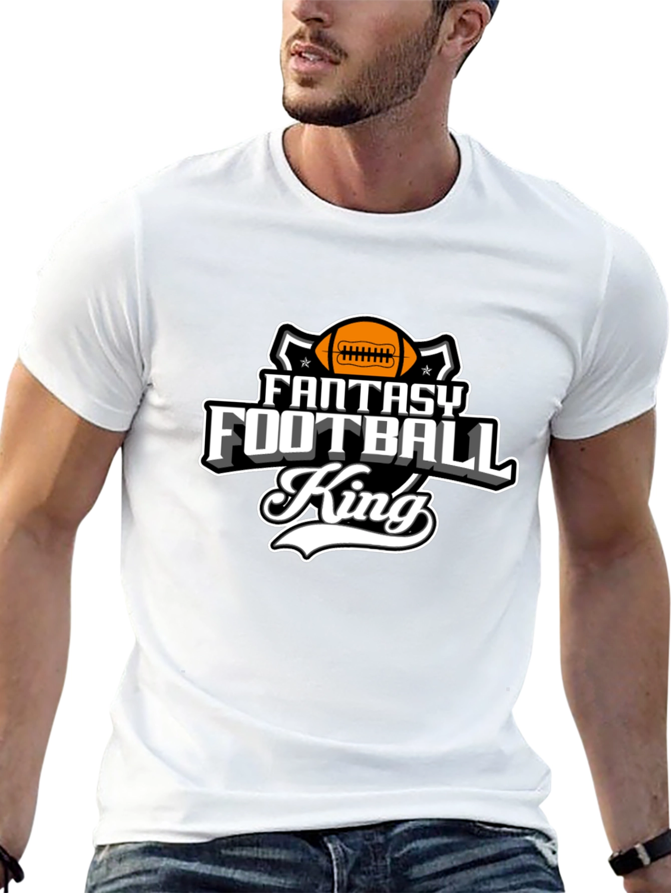 Fantasy Football King Black T-Shirt