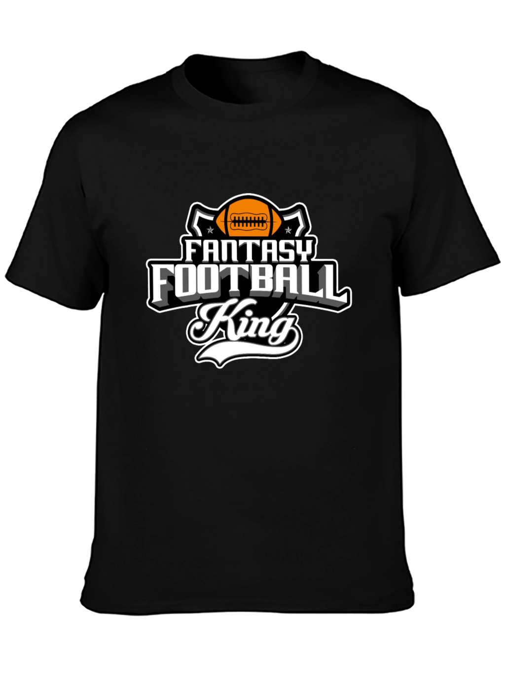 Fantasy Football King Black T-Shirt