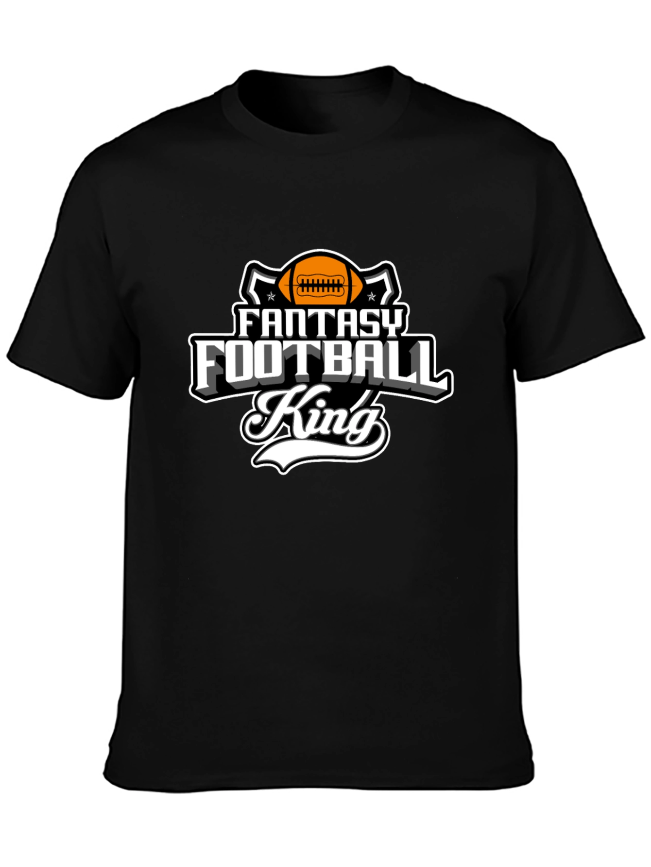 Fantasy Football King Black T-Shirt