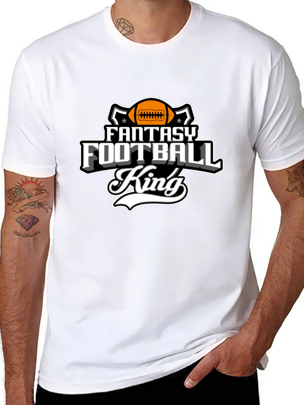 Fantasy Football King Black T-Shirt