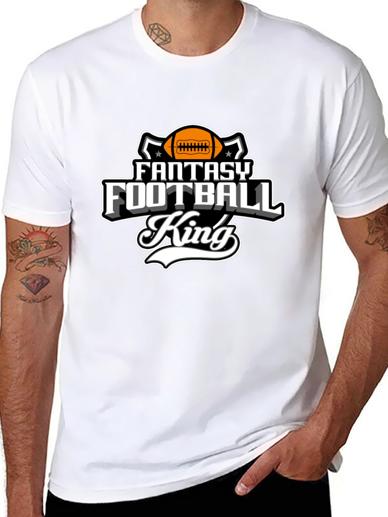 Fantasy Football King Black T-Shirt