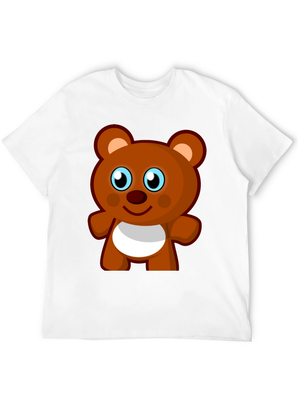 Cute Cartoon Bear Black T-Shirt