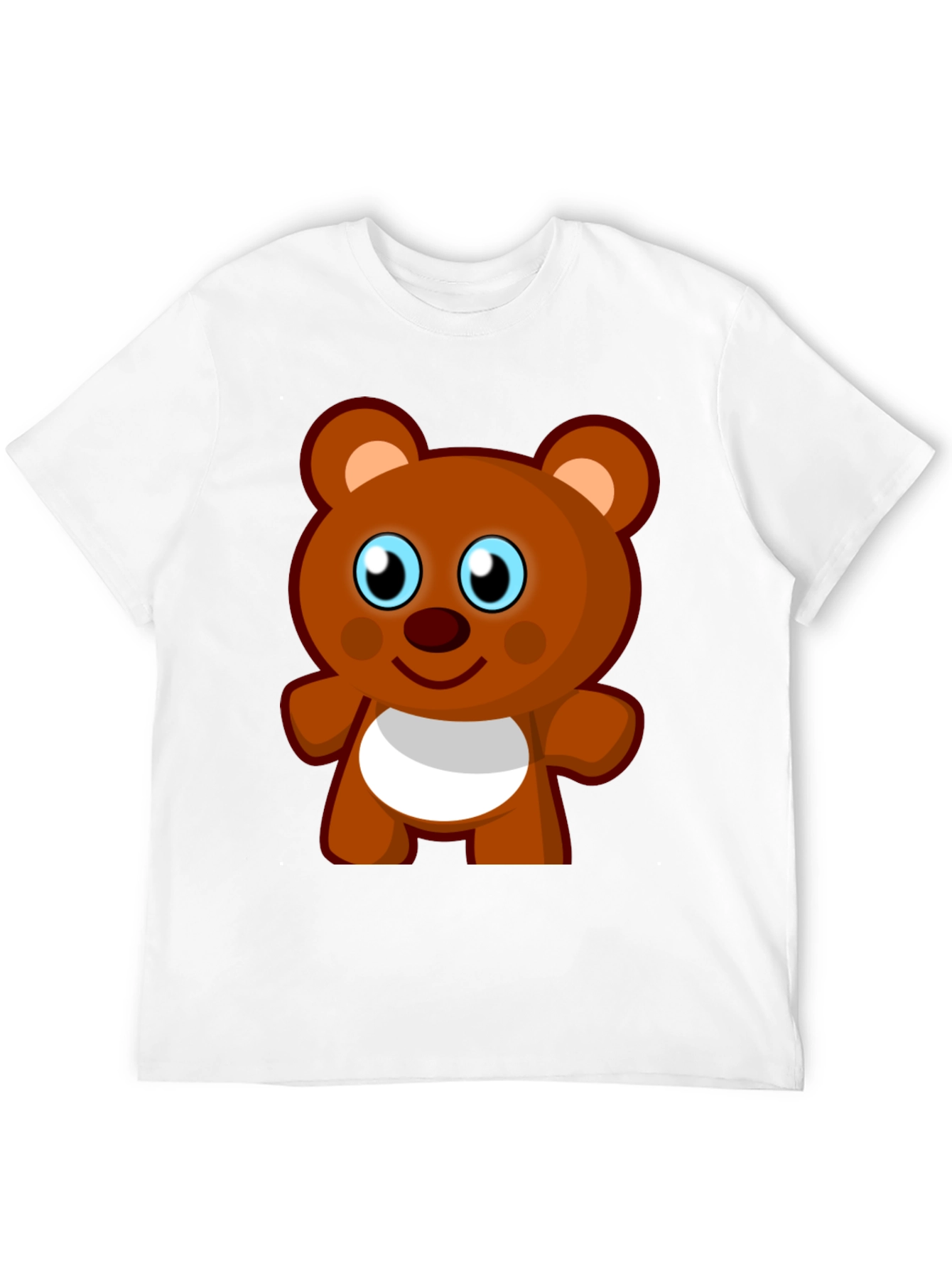 Cute Cartoon Bear Black T-Shirt