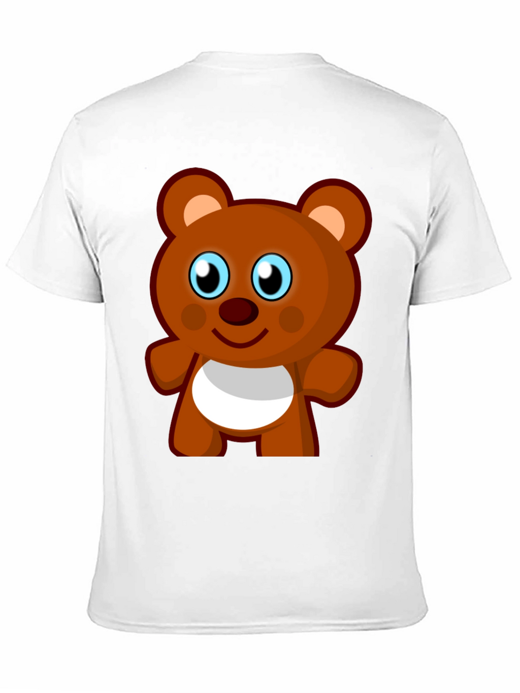 Cute Cartoon Bear Black T-Shirt
