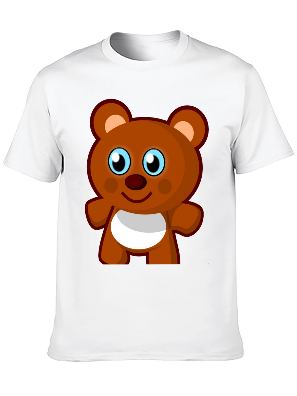 Cute Cartoon Bear Black T-Shirt