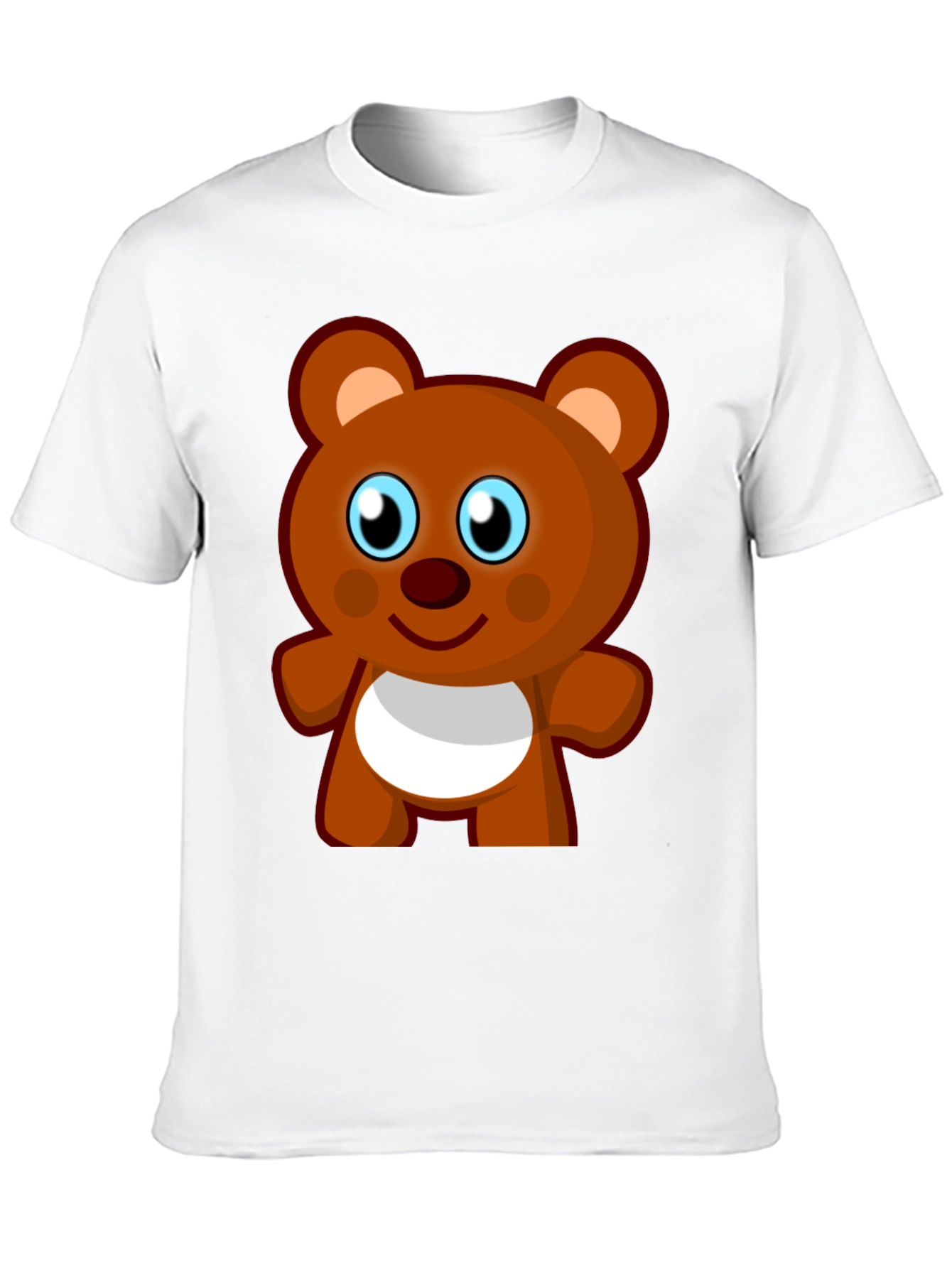 Cute Cartoon Bear Black T-Shirt
