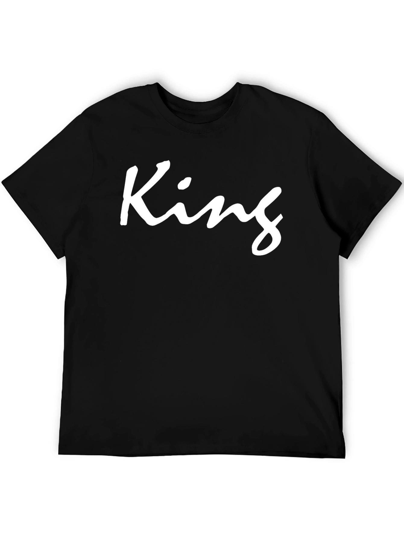 King T-Shirt - Black Crew Neck Graphic Tee