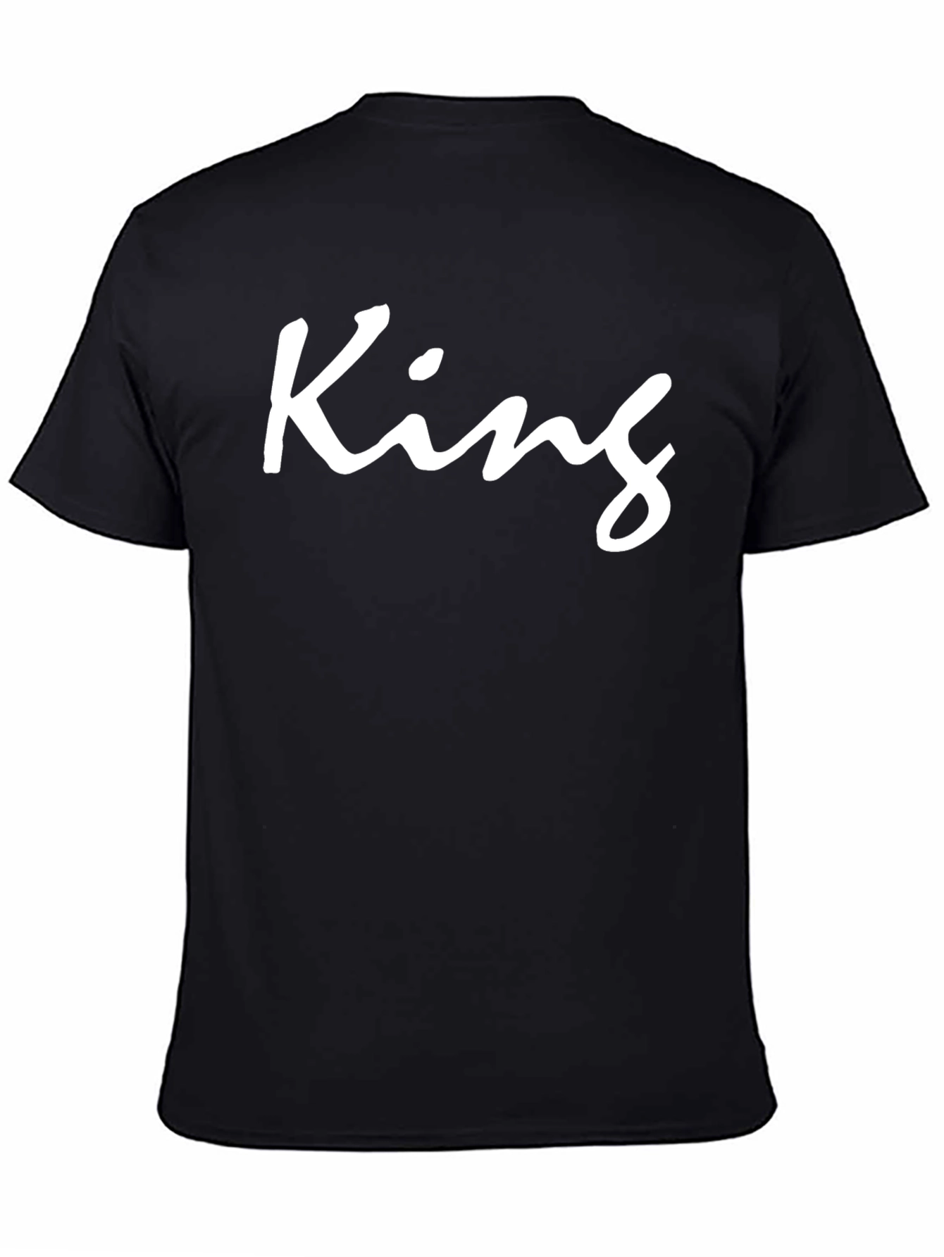 King T-Shirt - Black Crew Neck Graphic Tee