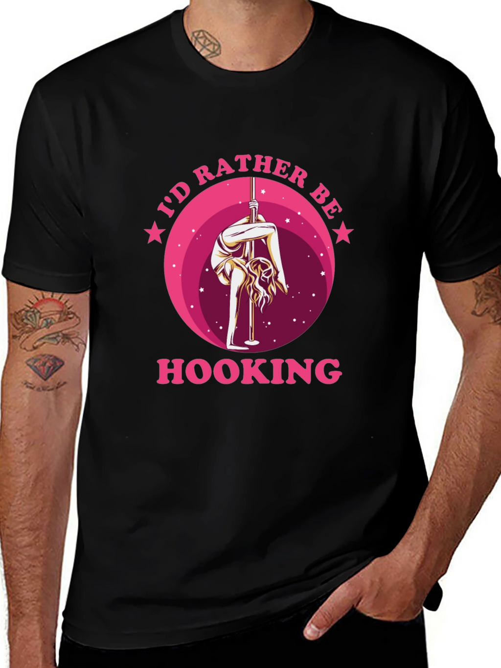 Id Rather Be Hooking T-Shirt Pole Dancing