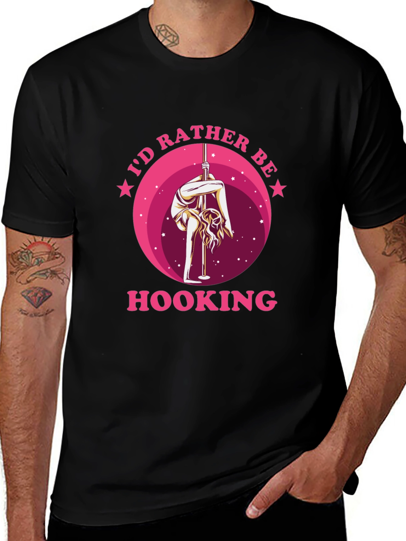 Id Rather Be Hooking T-Shirt Pole Dancing