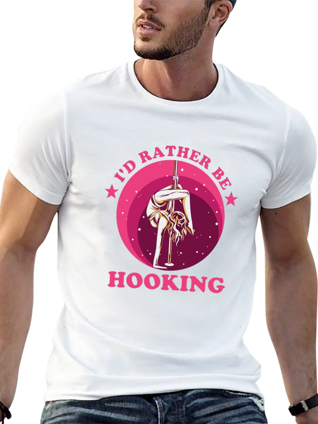 Id Rather Be Hooking T-Shirt Pole Dancing