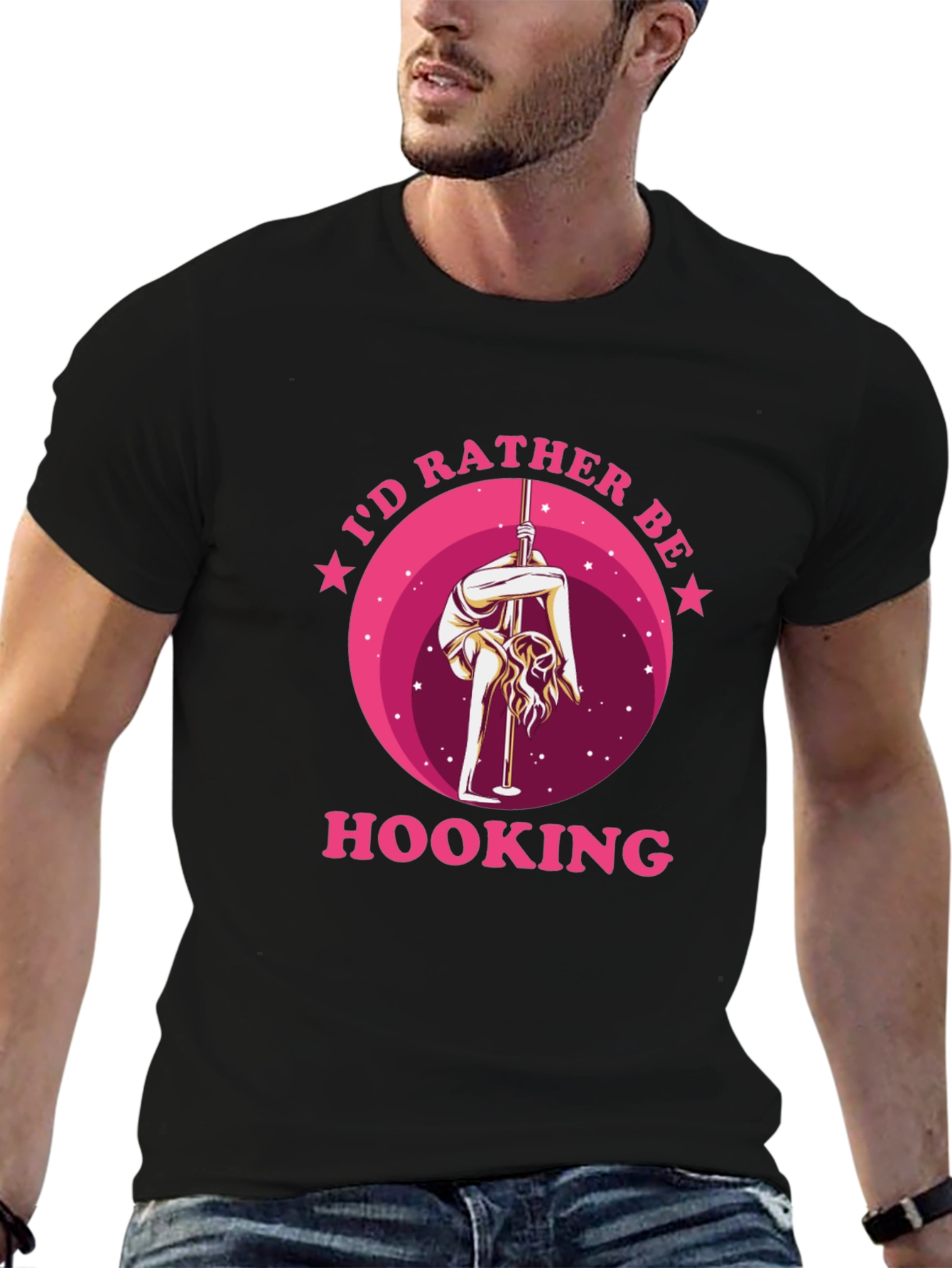 Id Rather Be Hooking T-Shirt Pole Dancing