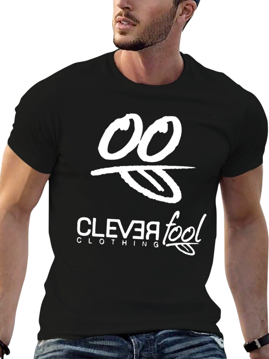 Clever Fool Clothing Black Graphic T-Shirt