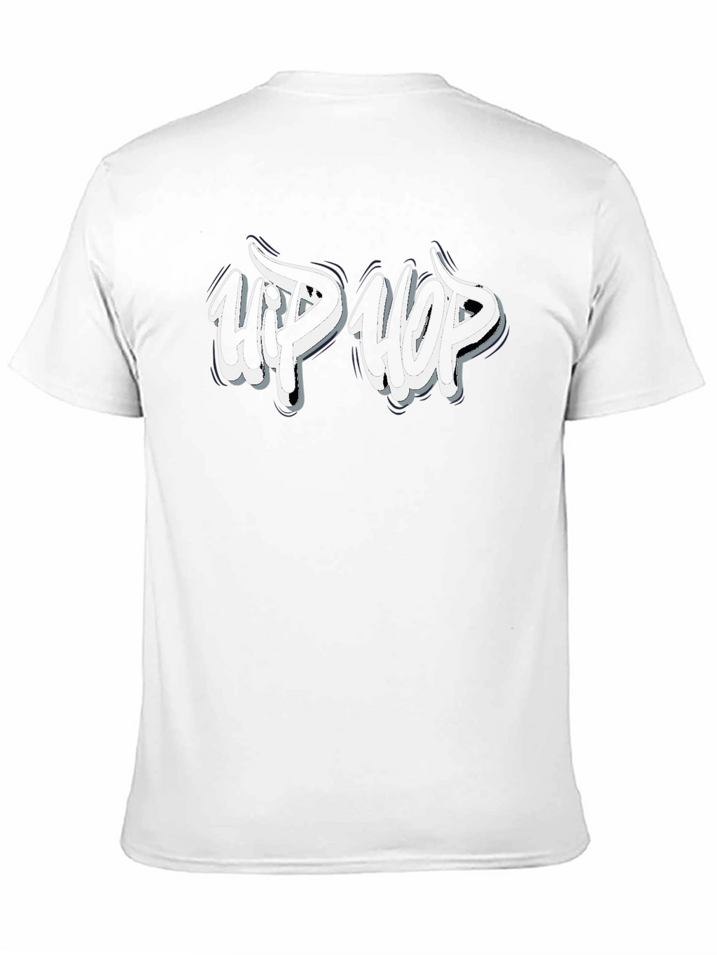 Hip Hop Graphic Print Black T-Shirt
