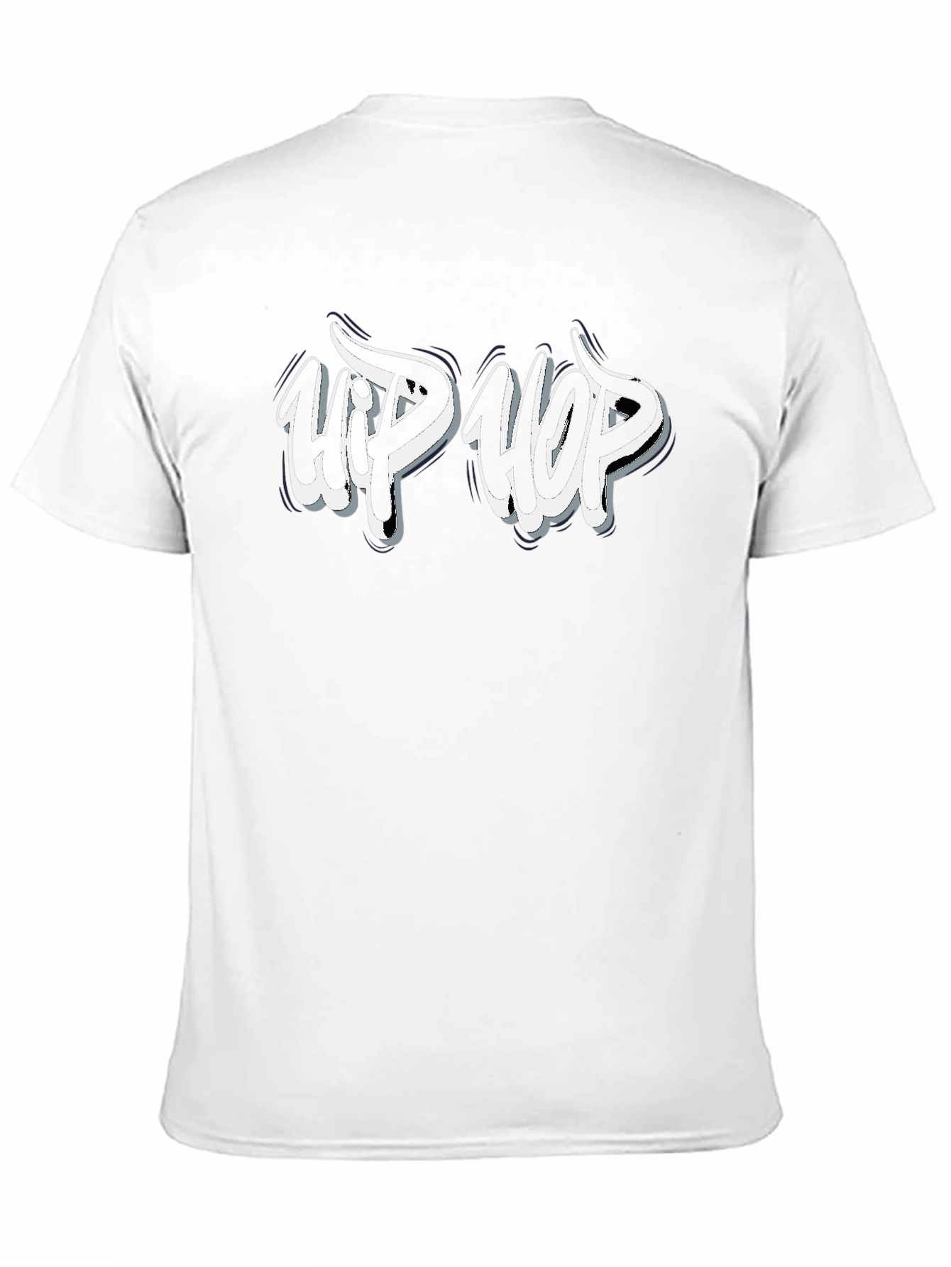 Hip Hop Graphic Print Black T-Shirt